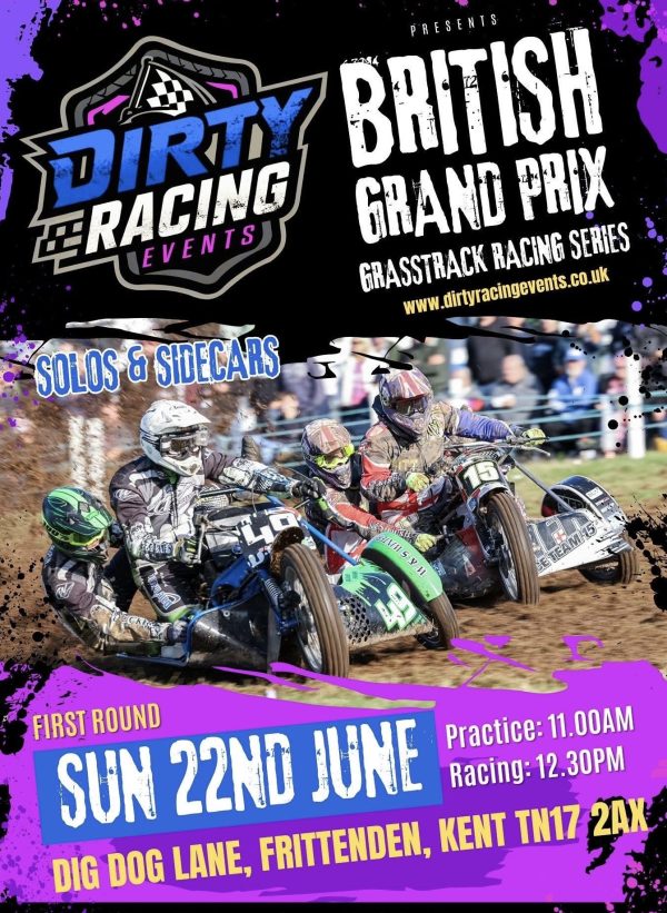 Two chances to Win 5x Event tickets plus 2x car camping vouchers to the first round of the British Grasstrack Series
