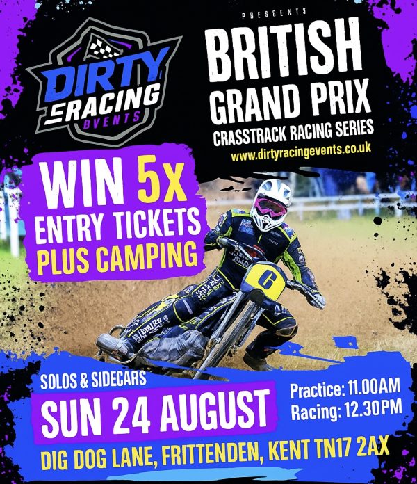 Win 5x Event tickets plus Camping to the British Grasstrack Series on Aug 24th 🏁