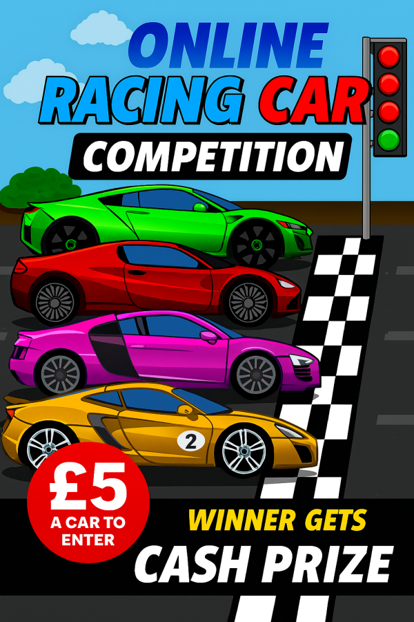 🏁Live draw Supercar Cash Race🏁